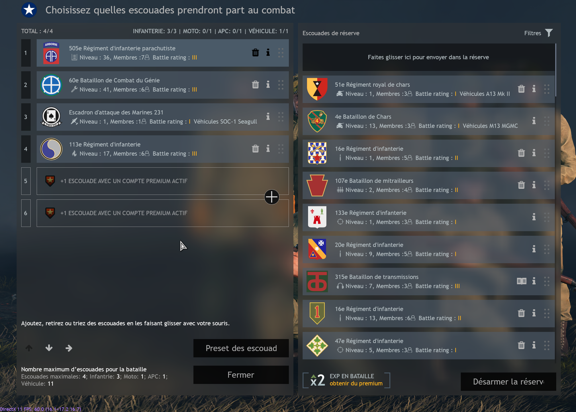 Exemple de badges de fin de partie